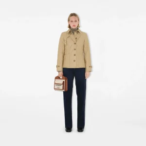 BURBERRY MINI TRI-TONE COTTON CANVAS and LEATHER POCKET BAG - Image 5