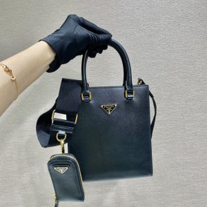 Prada Saffian Tote1BA333-17*19*6CM - Image 3