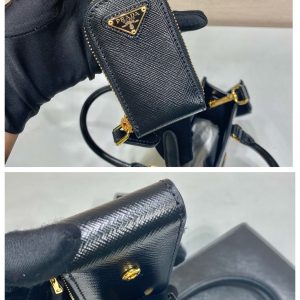 Prada Saffian Tote1BA333-17*19*6CM - Image 7