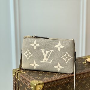 Louis Vuitton M80084 Pochette Double Zip Bag -20*12.5*3CM - Image 1