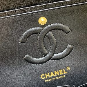 Ch@nel Flap Bag-(Black Inside)Caviar-23CM - Image 3
