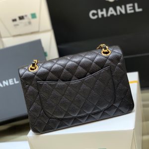 Ch@nel Flap Bag-(Black Inside)Caviar-23CM - Image 4