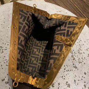 Fendi First Bag-26*18*9.5/32.5*23.5*15CM(Brown) - Image 8