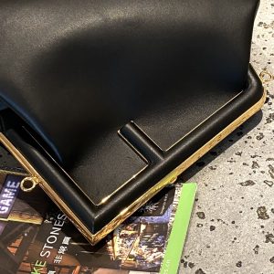 Fendi  First Bag-26*18*9.5/32.5*23.5*15CM(Black) - Image 9