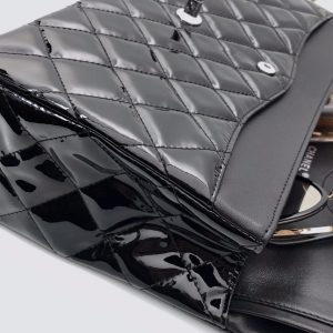 Ch@nel Flap Bag-Silver Hardware-30CM - Image 5