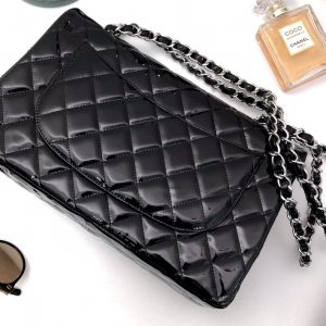 Ch@nel Flap Bag-Silver Hardware-30CM - Image 7
