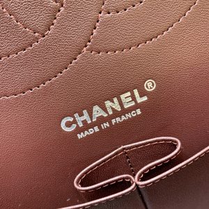 Ch@nel Flap Bag-Cavir Leather-Silver-30CM - Image 2