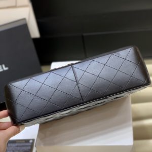 Ch@nel Flap Bag-Lambskin-Gold-30CM - Image 7