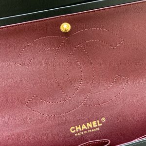 Ch@nel Flap Bag-Lambskin-Gold-30CM - Image 9