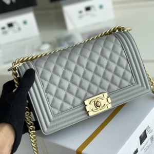 Ch@nel Boy Bag-Caviar-25CM - Image 2