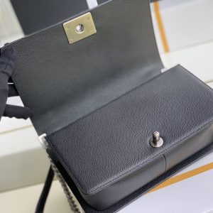 Ch@nel Boy Bag-Caviar-25CM - Image 6