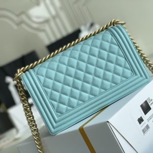 Ch@nel Boy Bag-Caviar-25CM - Image 5