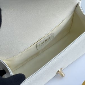 Ch@nel Boy Bag-Caviar-25CM - Image 4