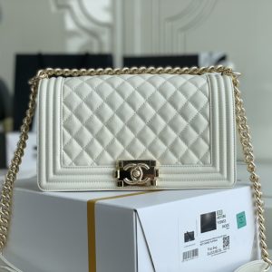Ch@nel Boy Bag-Caviar-25CM