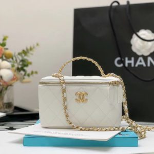 Ch@nel Cosmetic Bag-Caviar-18CM - Image 2