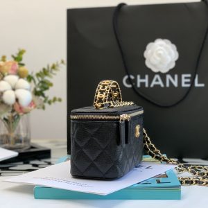 Ch@nel Cosmetic Bag-Caviar-18CM - Image 2