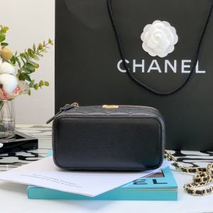 Ch@nel Cosmetic Bag-Caviar-18CM - Image 4