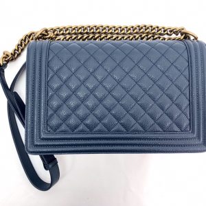 Ch@nel Boy Bag-Caviar-28CM - Image 5