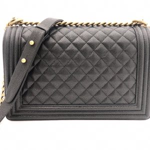 Ch@nel Boy Bag-Caviar-28CM - Image 9