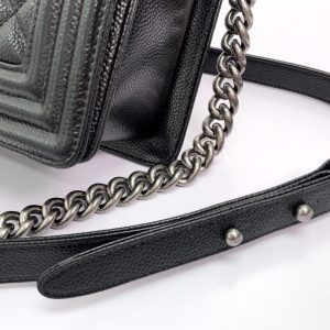 Ch@nel Boy Bag-Caviar-20&25cm - Image 3
