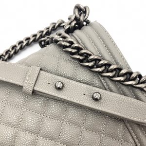 Ch@nel Boy Bag-Caviar-28CM - Image 3