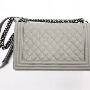 Ch@nel Boy Bag-Caviar-28CM - Image 6