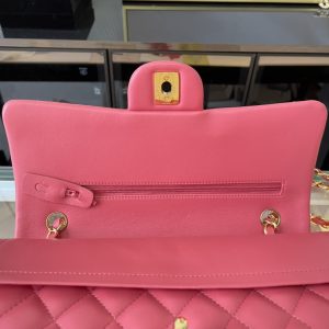 Ch@nel Flap Bag-Lambskin-Gold Hardware-25CM - Image 3