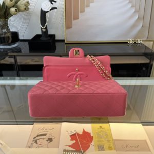 Ch@nel Flap Bag-Lambskin-Gold Hardware-25CM - Image 5