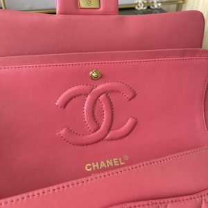 Ch@nel Flap Bag-Lambskin-Gold Hardware-25CM - Image 6