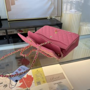 Ch@nel Flap Bag-Lambskin-Gold Hardware-25CM - Image 7
