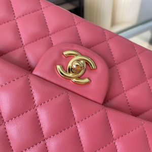 Ch@nel Flap Bag-Lambskin-Gold Hardware-25CM - Image 9