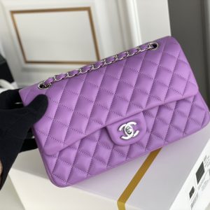 Ch@nel Flap Bag-Lambskin Leather-25CM - Image 3