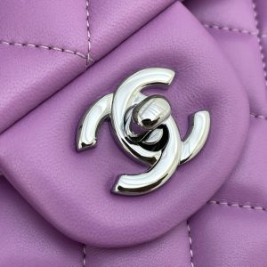Ch@nel Flap Bag-Lambskin Leather-25CM - Image 6
