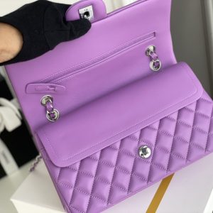 Ch@nel Flap Bag-Lambskin Leather-25CM - Image 5