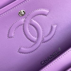 Ch@nel Flap Bag-Lambskin Leather-25CM - Image 7