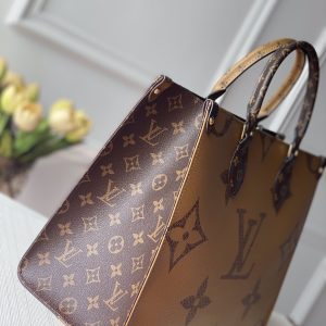 Louis Vuitton Small Onthego Handbag-35*28*15CM(Black strap) - Image 2