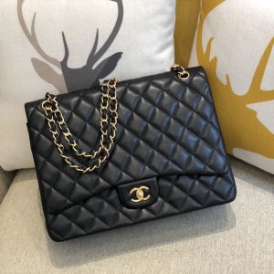 Ch@nel Flap Bag-Lambskin Leather-Maxi-33CM - Image 9
