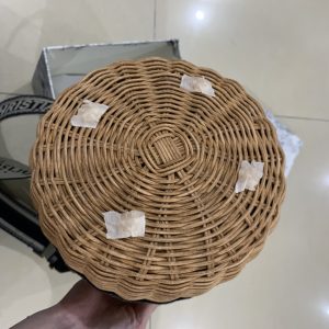 Diro Bamboo Woven Round Bag-18*19CM - Image 5