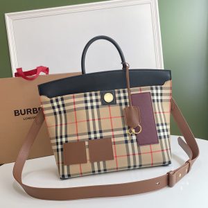 Burberry Society Vintage Tote-28*36*29CM - Image 1