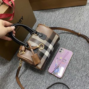 Burberry Bowling Bag-18.5x11x12CM - Image 3