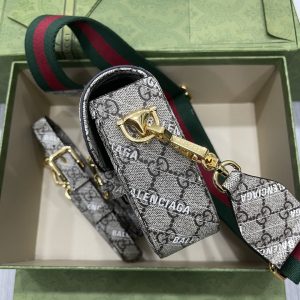 Gucci&Balenciaga 1955 Horsebit Bag-21/13/9CM - Image 4