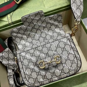 Gucci&Balenciaga 1955 Horsebit Bag-21/13/9CM - Image 7