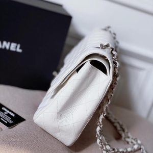 Ch@nel Flap Bag-Caviar-Silver Hardware-30CM - Image 3