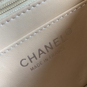 Ch@nel Flap Bag-Lambskin-Silver Hardware-17CM - Image 3