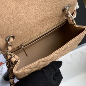 Ch@nel Flap Bag-Lambskin-Silver Hardware-17CM - Image 5
