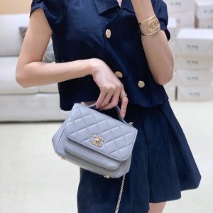 Ch@nel Flap Bag-25x21x7CM - Image 13