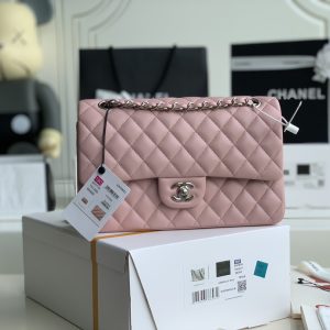 Ch@nel Flap Bag-Lambskin-25CM - Image 5