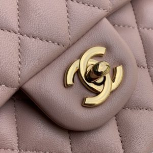 Ch@nel Flap Bag-Lambskin-25CM - Image 4