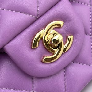 Ch@nel Flap Bag-Lambskin-25CM - Image 6