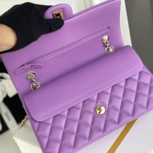 Ch@nel Flap Bag-Lambskin-25CM - Image 5